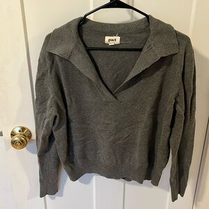 Pact fine knit polo sweater